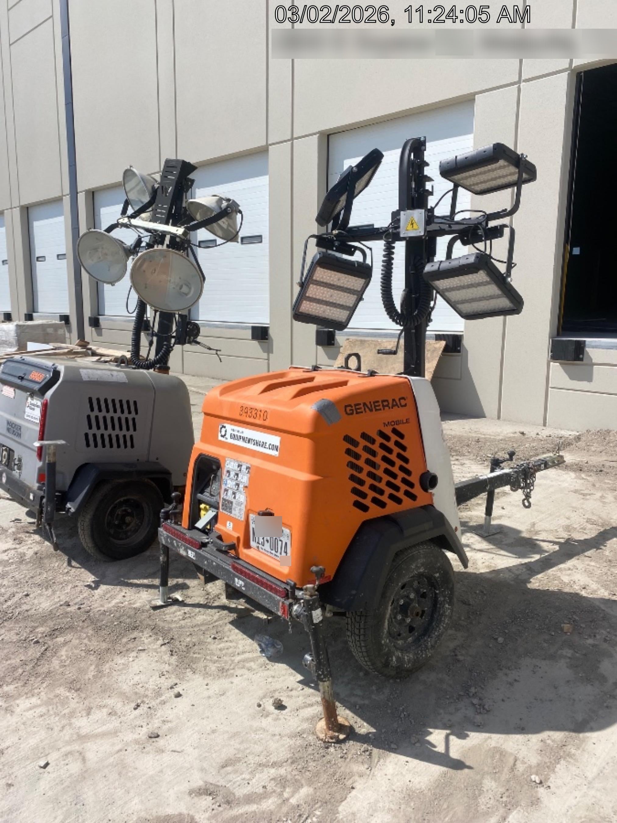 2024 Generac MLT2 Diesel, Flex Switch 120V Input, Powerzone Controller, 
(4) 320W LED Lights, 4kW Generator, 39.9 Gal Fuel Tank, 2" Ball, T3
