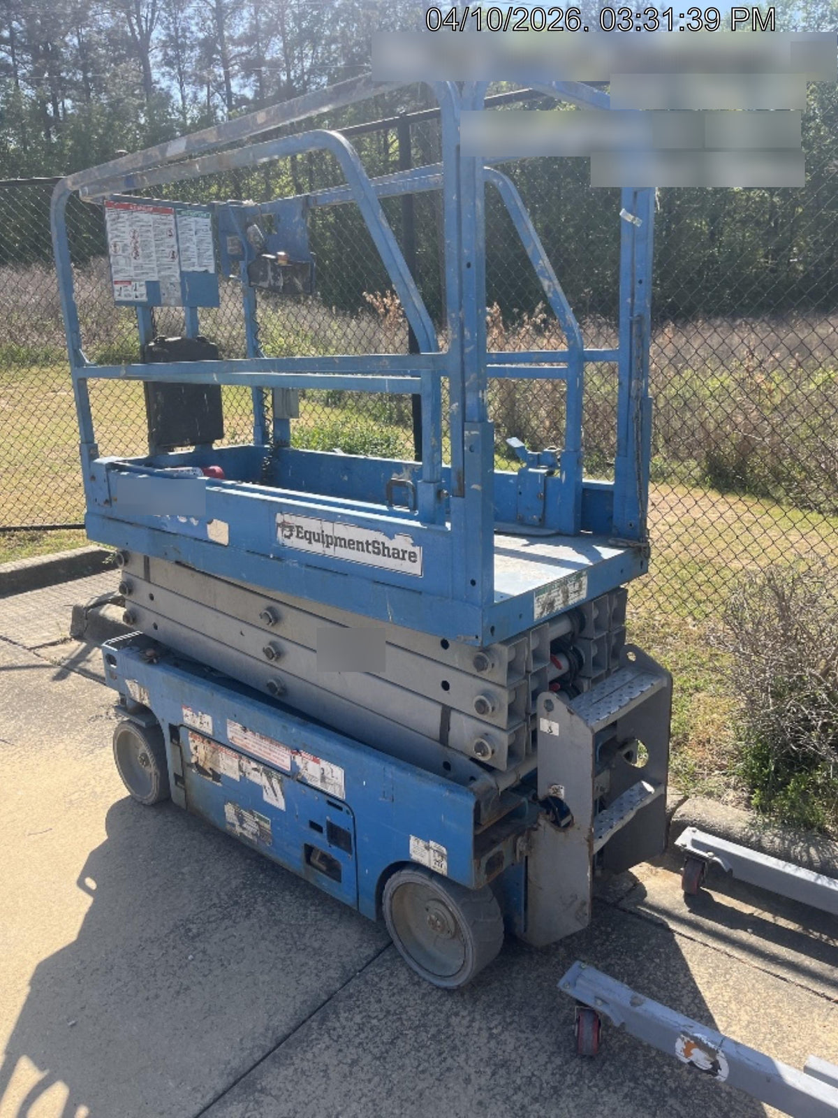 2019 Genie GS-1930 Fixed rails with chain Entry