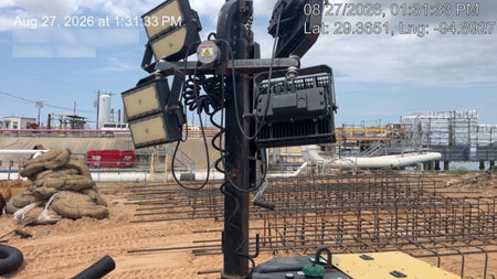 2022 Allmand NLV3GR (4) LED Light Fixture 350W, 23' Vertical Mast, 3kW Prime, Towable, ES Decals, T3