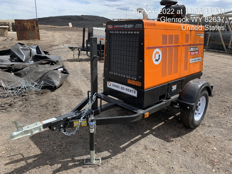 2021 Lincoln Electric Vantage 549X Ready Pak 3, ORANGE (includes trailer, cable rack, fender light kit)