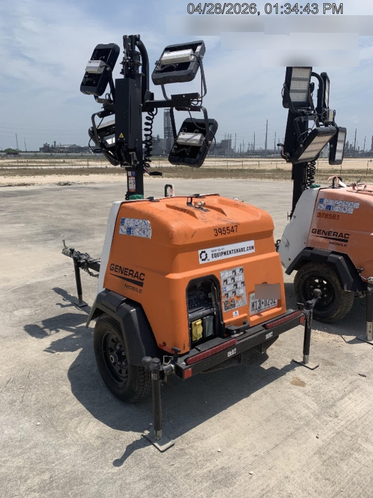 2024 Generac MLT2 Diesel, Flex Switch 120V Input, Powerzone Controller, 
(4) 320W LED Lights, 4kW Generator, 39.9 Gal Fuel Tank, 2" Ball, T3