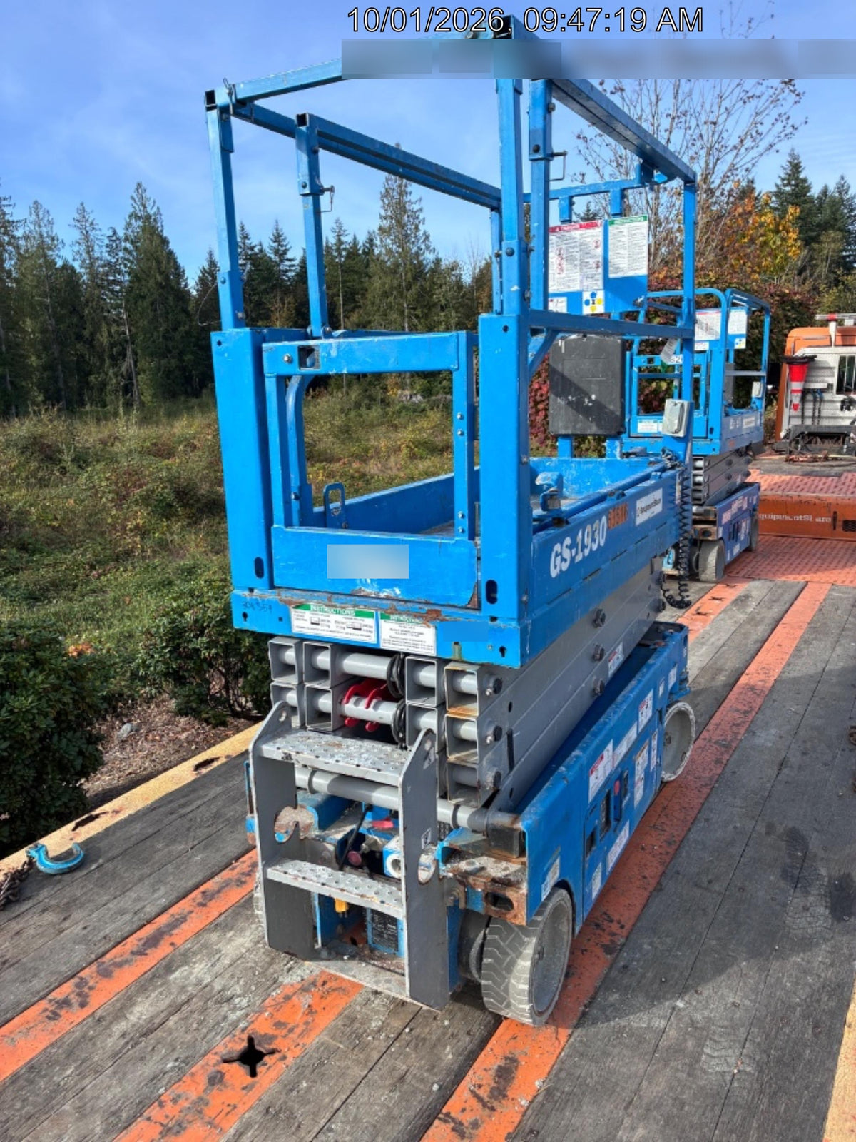 2020 Genie GS-1930 Solid Non Marking Tires, Beacon, Folding rails with half height swing gate