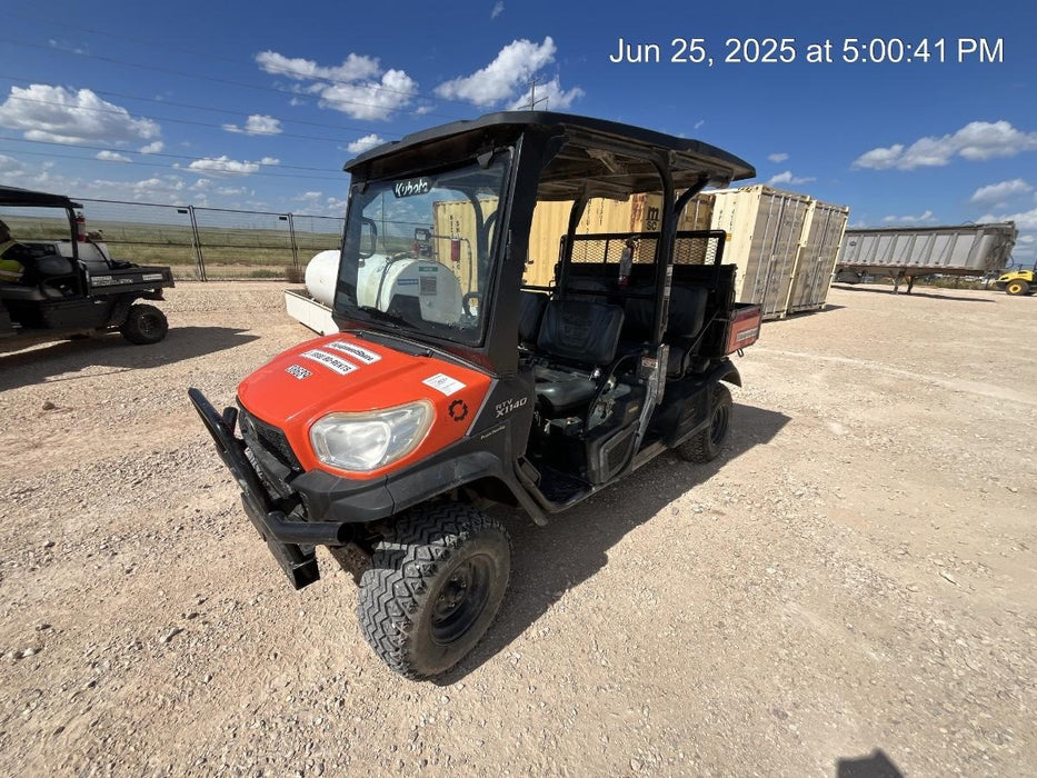 2019 Kubota RTV-X1140W-H 4wd Utility Cart, 4 Seat, Diesel, LED Strobe, Windshield Tempered Glass, Plastic Canopy, Wire Harness Kit, Backup Alarm