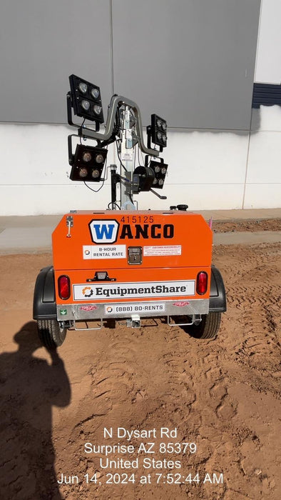 2024 Wanco WLTT-4MM4K Diesel, Deep Sea Controller, Shore Power Plug, Auto Start, (4) 350W LED Floodlights, 4kW Generator, 60 Gal Fuel Tank, 2" Ball, T3