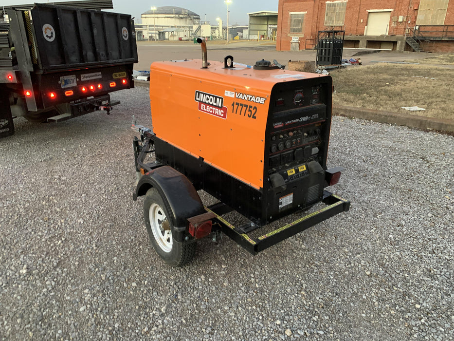 2021 Lincoln Electric Vantage 322 Vantage 322 Ready Pak 3 w/ Decals, ORANGE (includes trailer, cable rack, fender light kit) NO Telematics