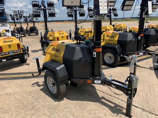 2022 Allmand NLV3GR (4) LED Light Fixture 350W, 23' Vertical Mast, 3kW Prime, Towable