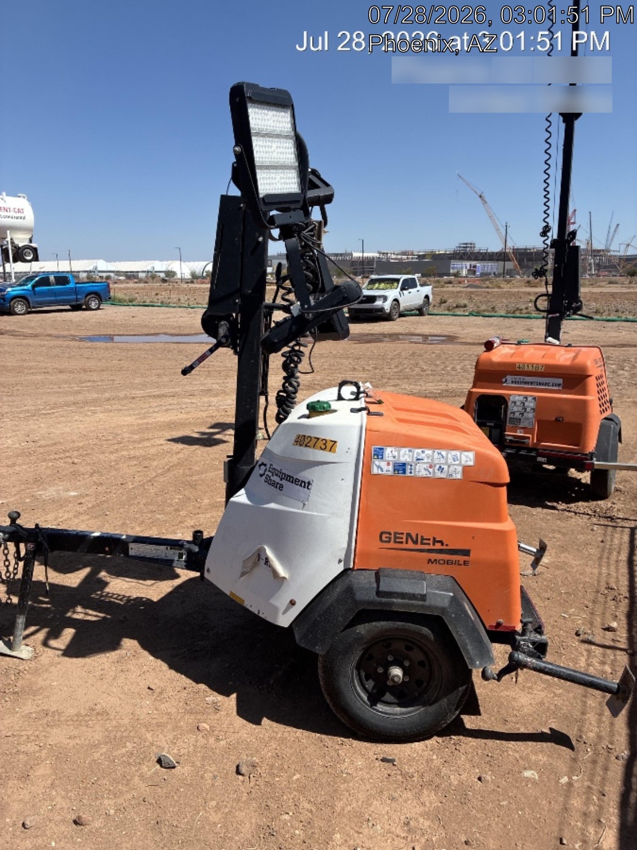 2024 Generac MLT2 Diesel, Flex Switch 120V Input, Powerzone Controller, 
(4) 320W LED Lights, 4kW Generator, 39.9 Gal Fuel Tank, 2" Ball, T3