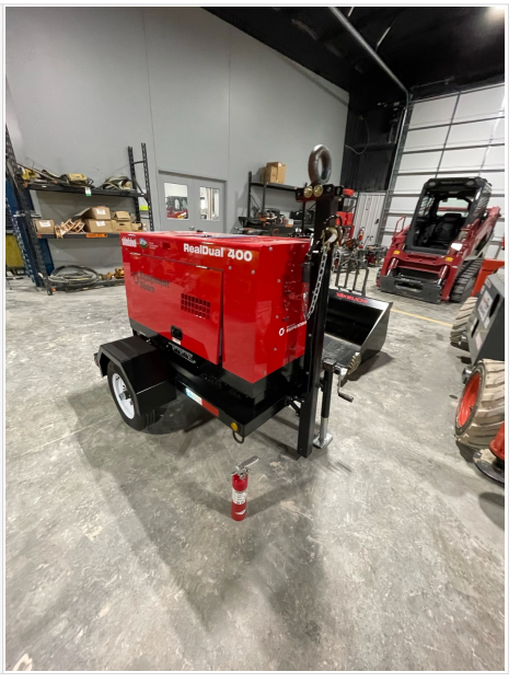 2023 Shindaiwa DGW400MDL Kubota D902 Engine, 23 HP, Dual Op Welder, Wire, Arc, Droop Stick, Tig, and CC Stick Functionality, Simulphase, 3 Phase and 1 Phase Gen Output, Single Axle NB Trlr, Slr Trckl Chrg 12V 12W, Fire Ext, T3