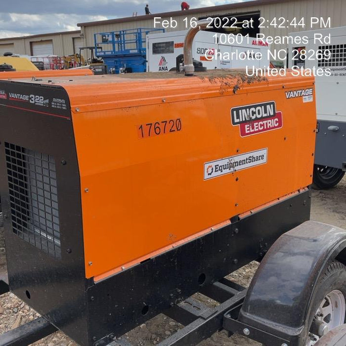 2021 Lincoln Electric Vantage 322 Vantage 322 Ready Pak 3 w/ Decals, ORANGE (includes trailer, cable rack, fender light kit) NO Telematics