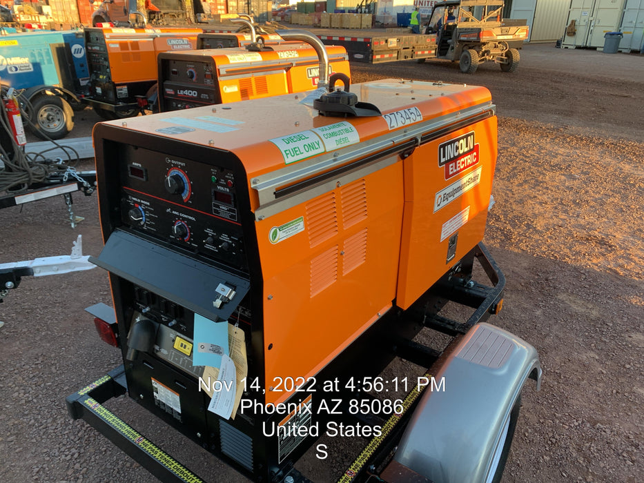 2022 Lincoln Electric LE400 Kubota V1505, Trlr, Cable Rack, Light Kit, ES Decals, T3