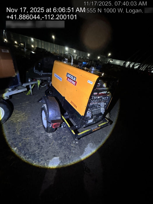 2023 Lincoln Electric LE400 Kubota V1505, Trlr, Cable Rack, Light Kit, ES Decals, T3