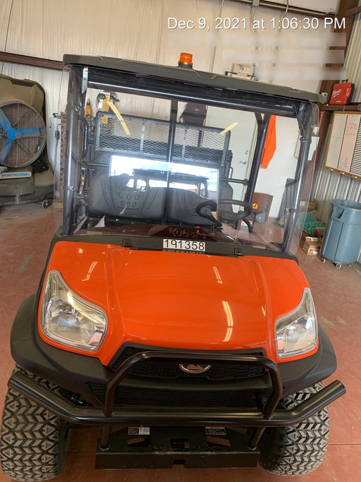 2022 Kubota RTV-X1140W-H Plastic Canopy, Windshield Acrylic Clear, LED Strobe Light, Wire Harness Kit, Back up Alarm