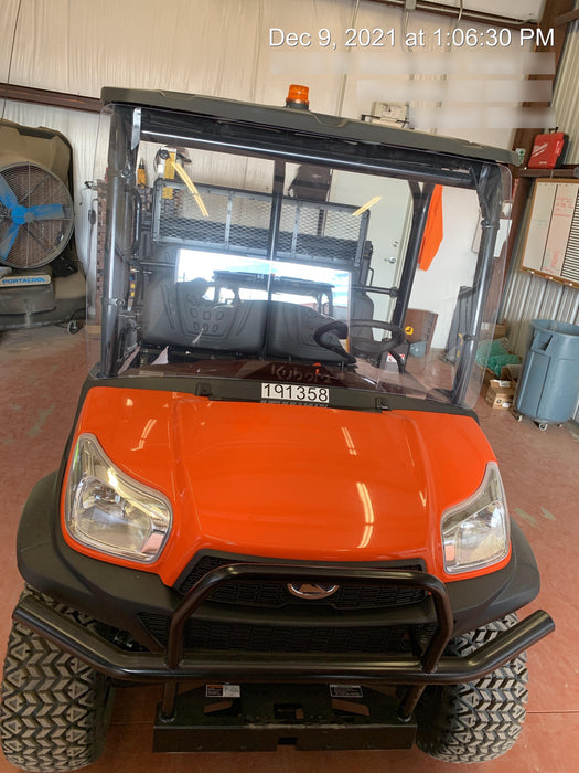 2022 Kubota RTV-X1140W-H Plastic Canopy, Windshield Acrylic Clear, LED Strobe Light, Wire Harness Kit, Back up Alarm