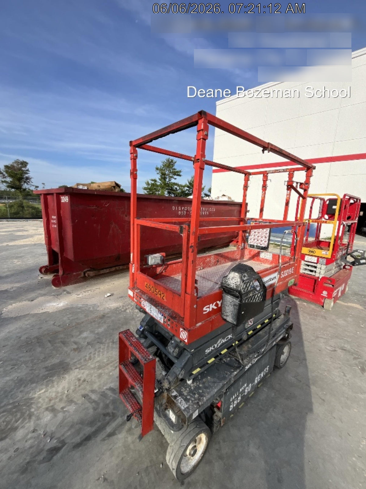 2024 Skyjack SJ3219 Electric Drive, Sld NM Tires, DBcns, RFRails, Power to Platform, T3 + Access Control