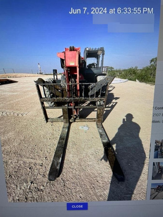 2018 Manitou 12042 Manitou MTA 12042 w/Open ROPS, Work Lights/Strobe, Aux Hyd, Solid Tires, Lift Hook, 66" Carriage, 72" Forks, Outriggers