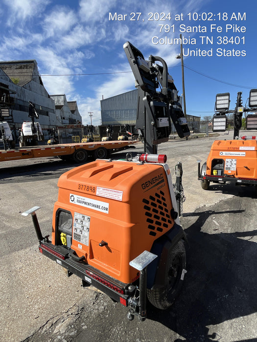 2023 Generac MLT2 Diesel, Flex Switch 120V Input, Powerzone Controller, 
(4) 320W LED Lights, 4kW Generator, 39.9 Gal Fuel Tank, 2" Ball, T3