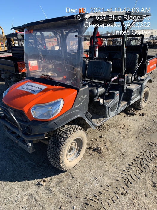 Kubota RTV-X1140W-H 4WD, LED Strobe, Windshield Acrylic Clear, Plastic Canopy, Wire Harness Kit, Backup Alarm