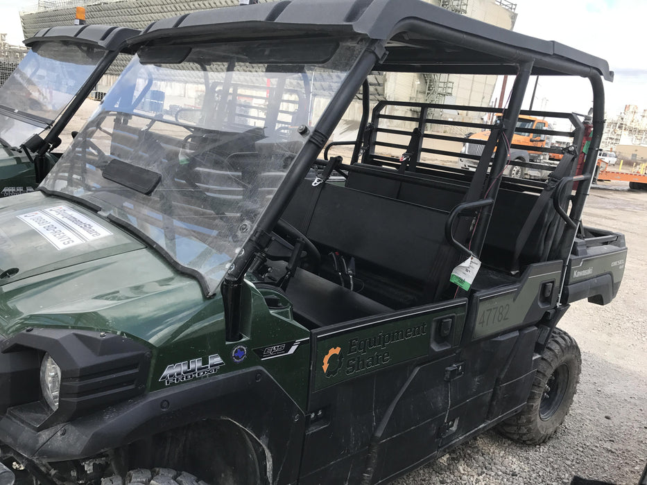 2019 Kawasaki Mule PRO-DXT Standard Options, Backup Alarm, Beacon, Plastic Hard Top, Poly Windshield, Horn Kit