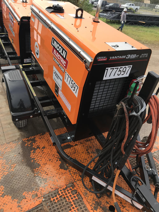 2021 Lincoln Electric Vantage 322 Vantage 322 Ready Pak 3 w/ Decals, ORANGE (includes trailer, cable rack, fender light kit) NO Telematics