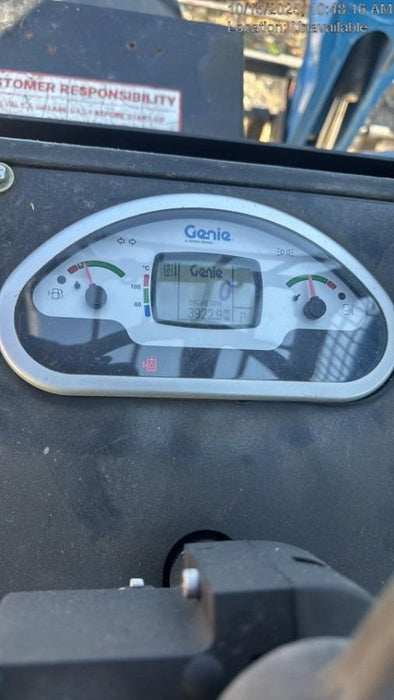 2017 Genie GTH-844 Diesel Engine, Solid Tires, 60" Carriage, Open ROPS