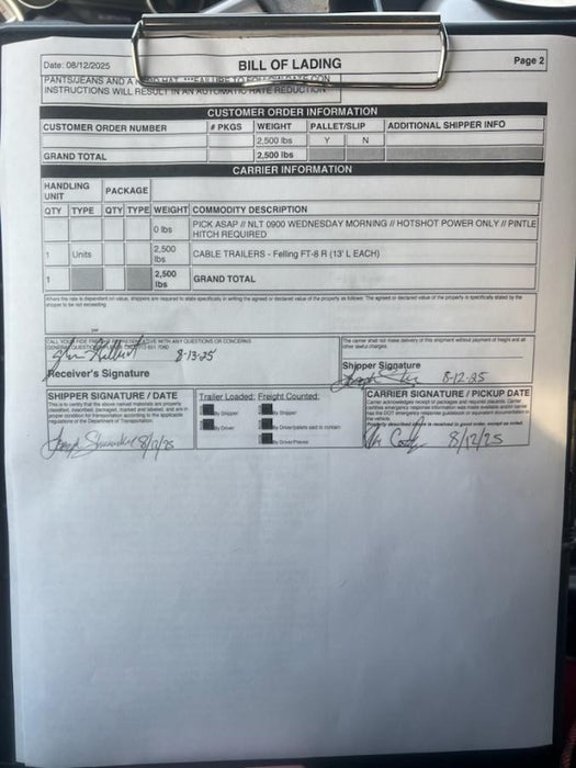 2025 FELLING TRAILERS FT-8R