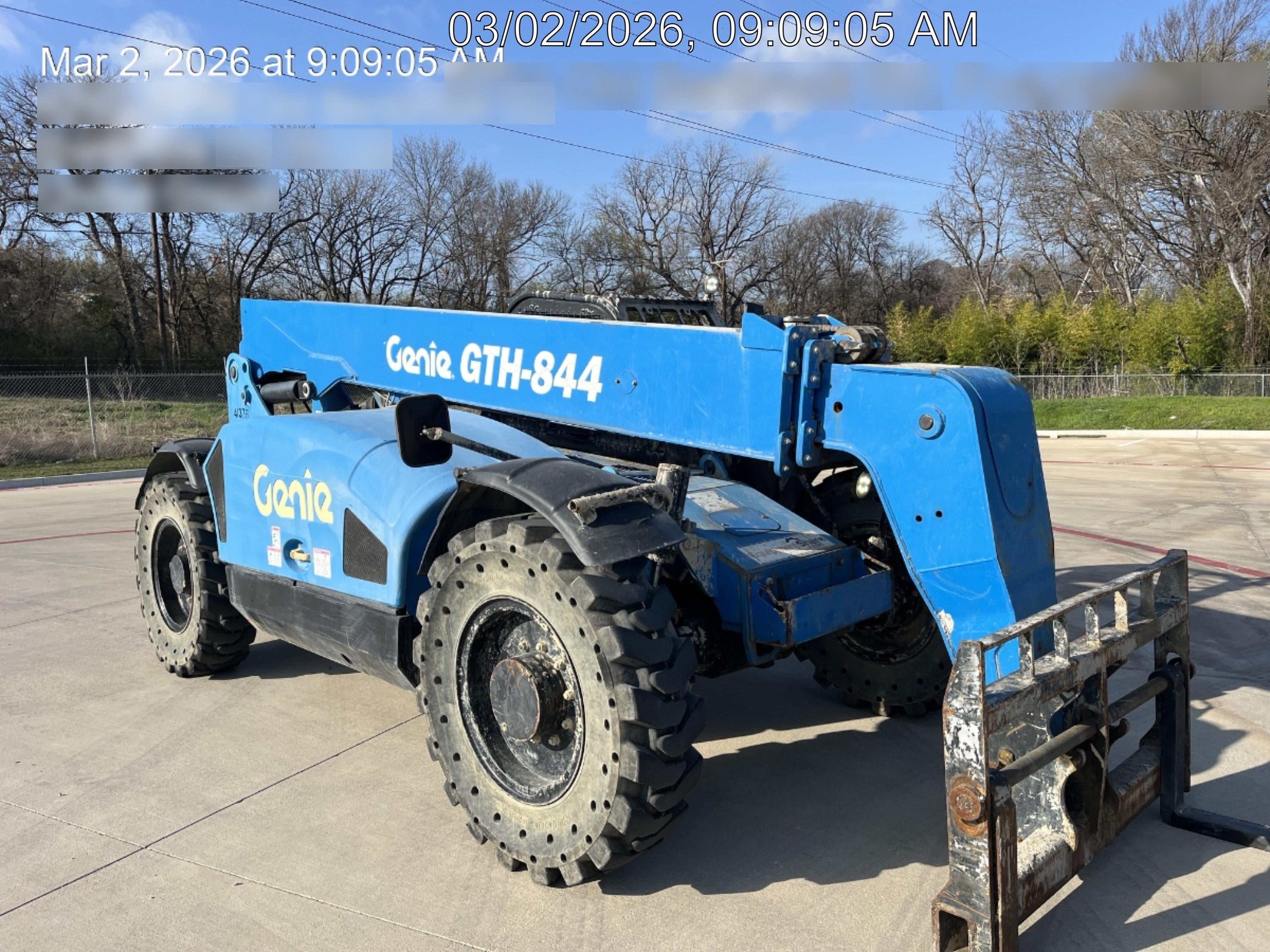 2017 Genie GTH-844 Genie GTH844 Telehandler, 60" Carriage, Solid Tires
