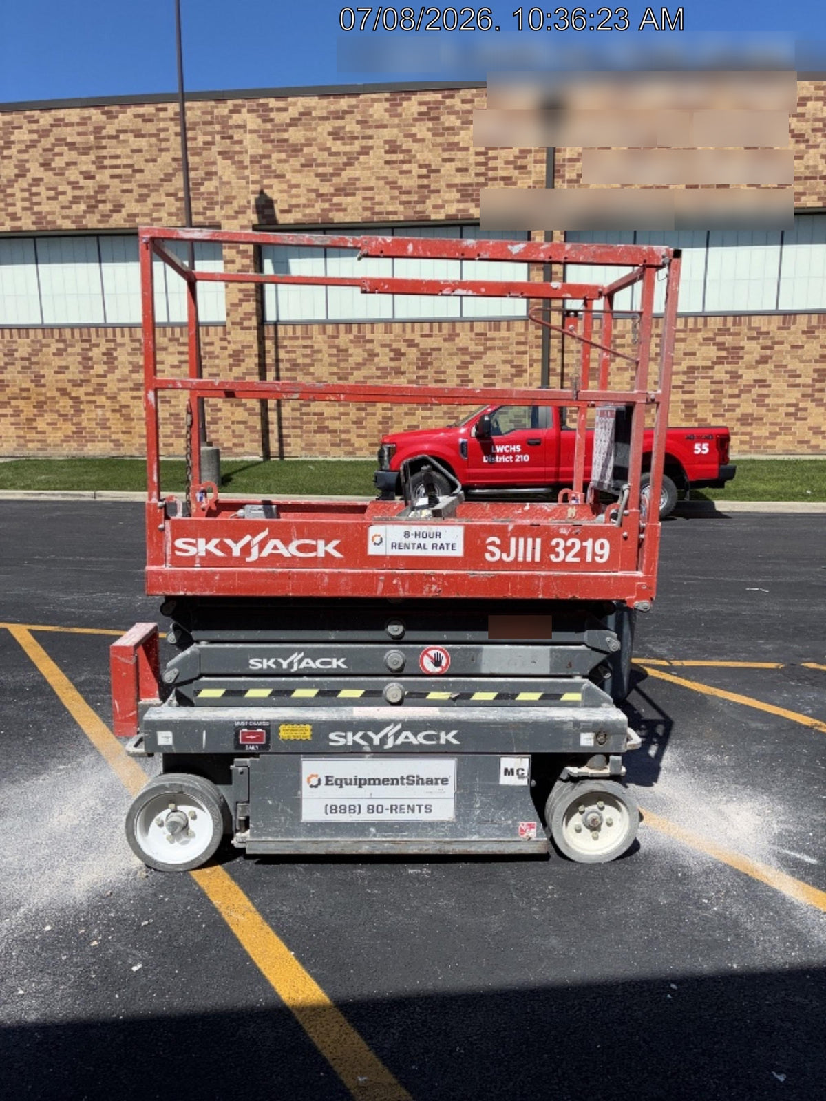 2016 Skyjack SJIII-3219 Standard Rental Specs