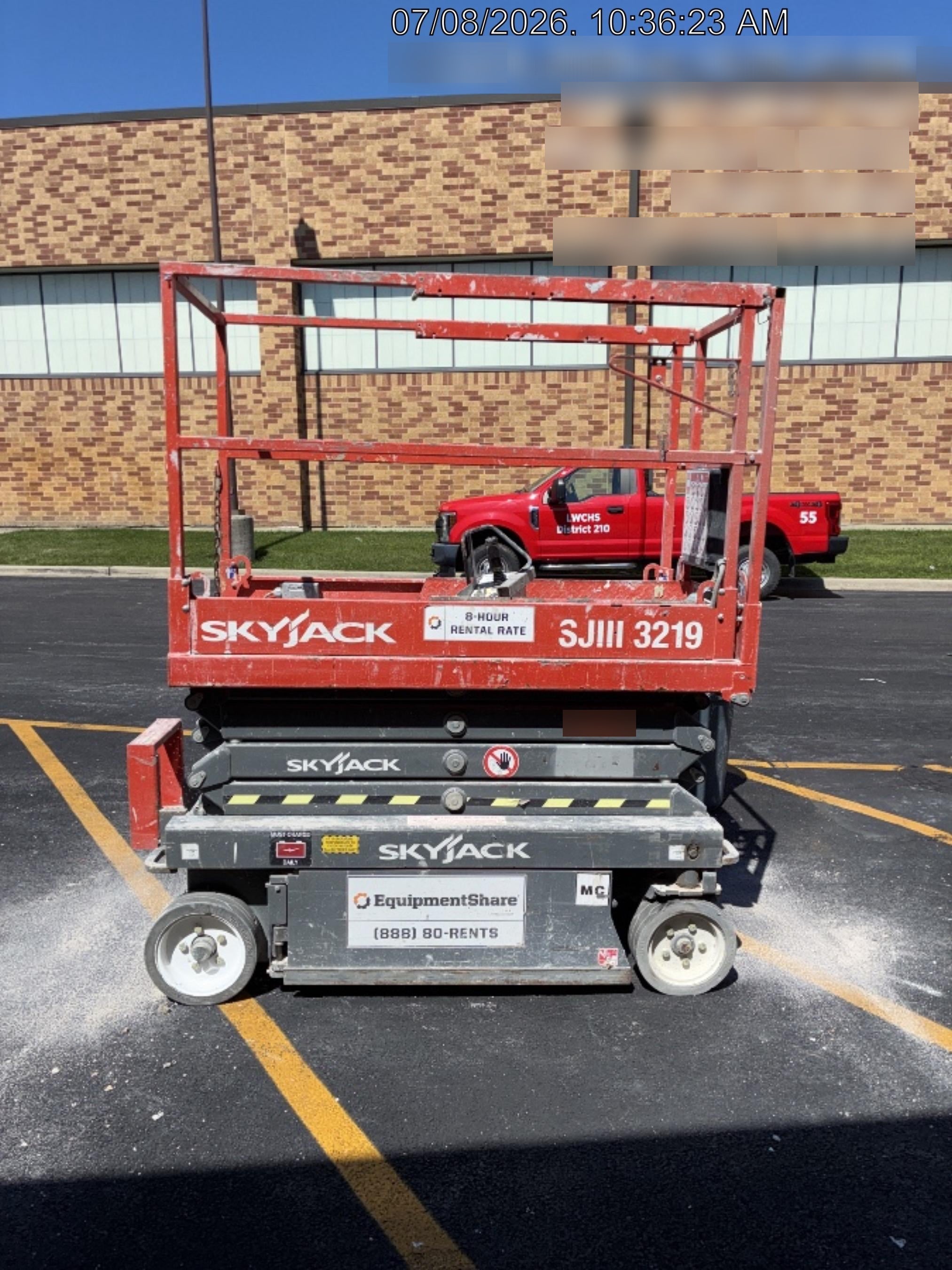 2016 Skyjack SJIII-3219 Standard Rental Specs