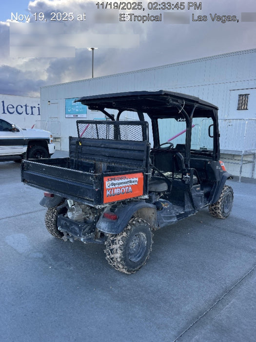 2019 Kubota RTV-X1140W-H 4wd Utility Cart, LED Strobe, Windshield Tempered Glass, Plastic Canopy, Wire Harness Kit, Backup Alarm