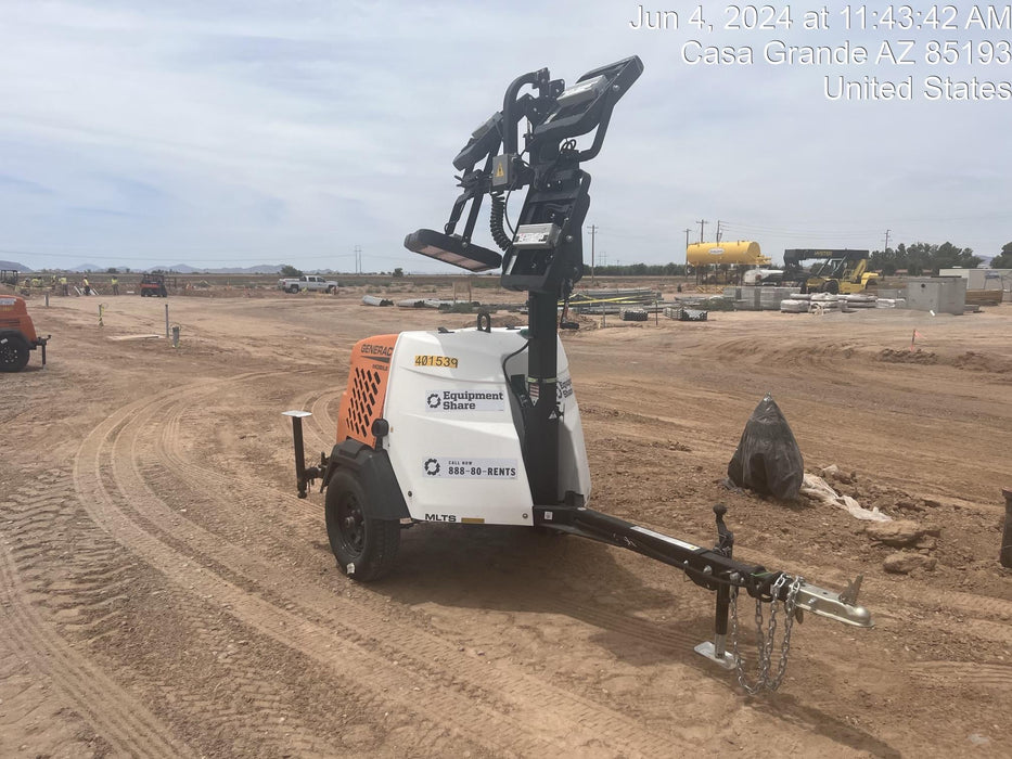 2024 Generac MLT2 Diesel, Flex Switch 120V Input, Powerzone Controller, 
(4) 320W LED Lights, 4kW Generator, 39.9 Gal Fuel Tank, 2" Ball, T3