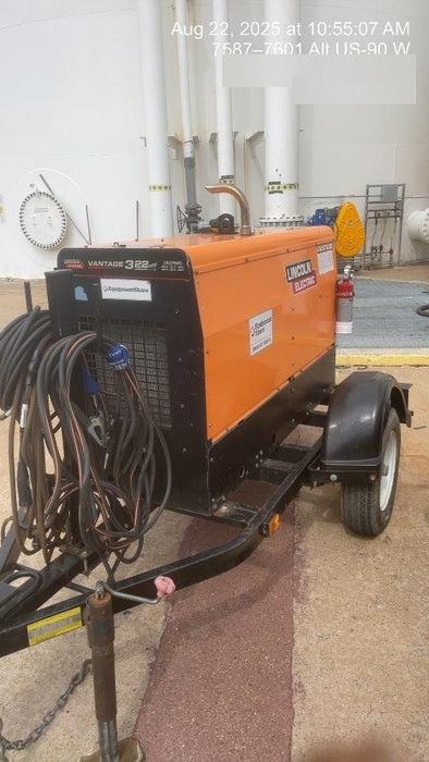 2021 Lincoln Electric Vantage 322 Vantage 322 Ready Pak 3 w/ Decals, ORANGE (includes trailer, cable rack, fender light kit) NO Telematics