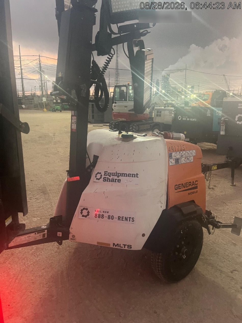 2025 Generac MLTS-4 Diesel, Mitsubishi L2E, 7.1 hp @1800 rpm, Flex Switch 120V Input, Powerzone Controller, (4) 320W LED Lights, 4kW Generator, 39.9 Gal Fuel Tank, 2" Ball, ES Decals