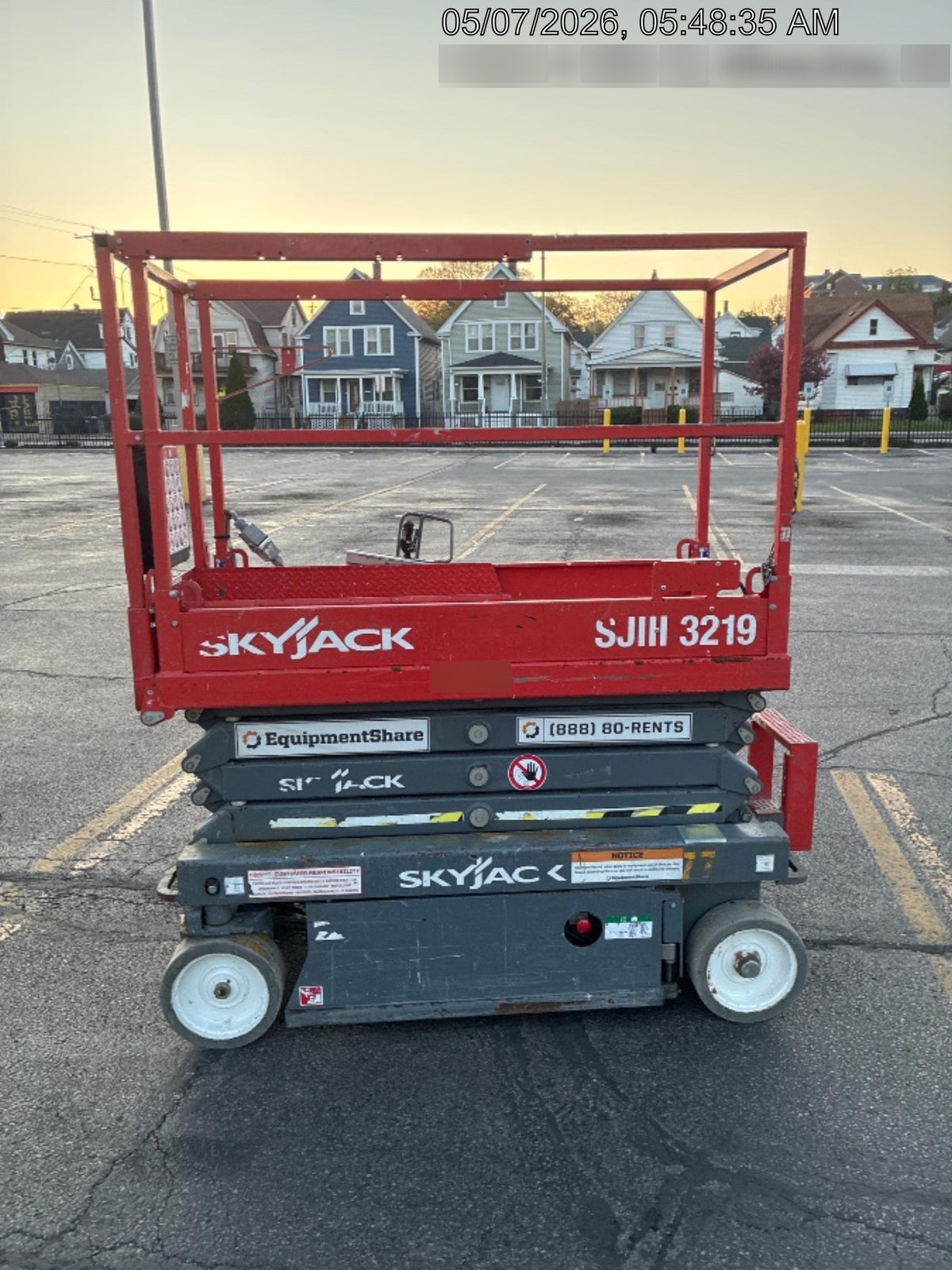 2018 Skyjack SJIII-3219 Standard Rental Specs