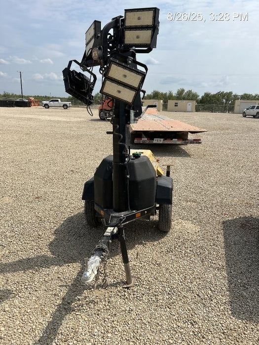 2022 Allmand NLV3GR (4) LED Light Fixture 350W, 23' Vertical Mast, 3kW Prime, Towable, Deep Sea L401, Leveling Jacks, Yanmar T4F 5.8hp