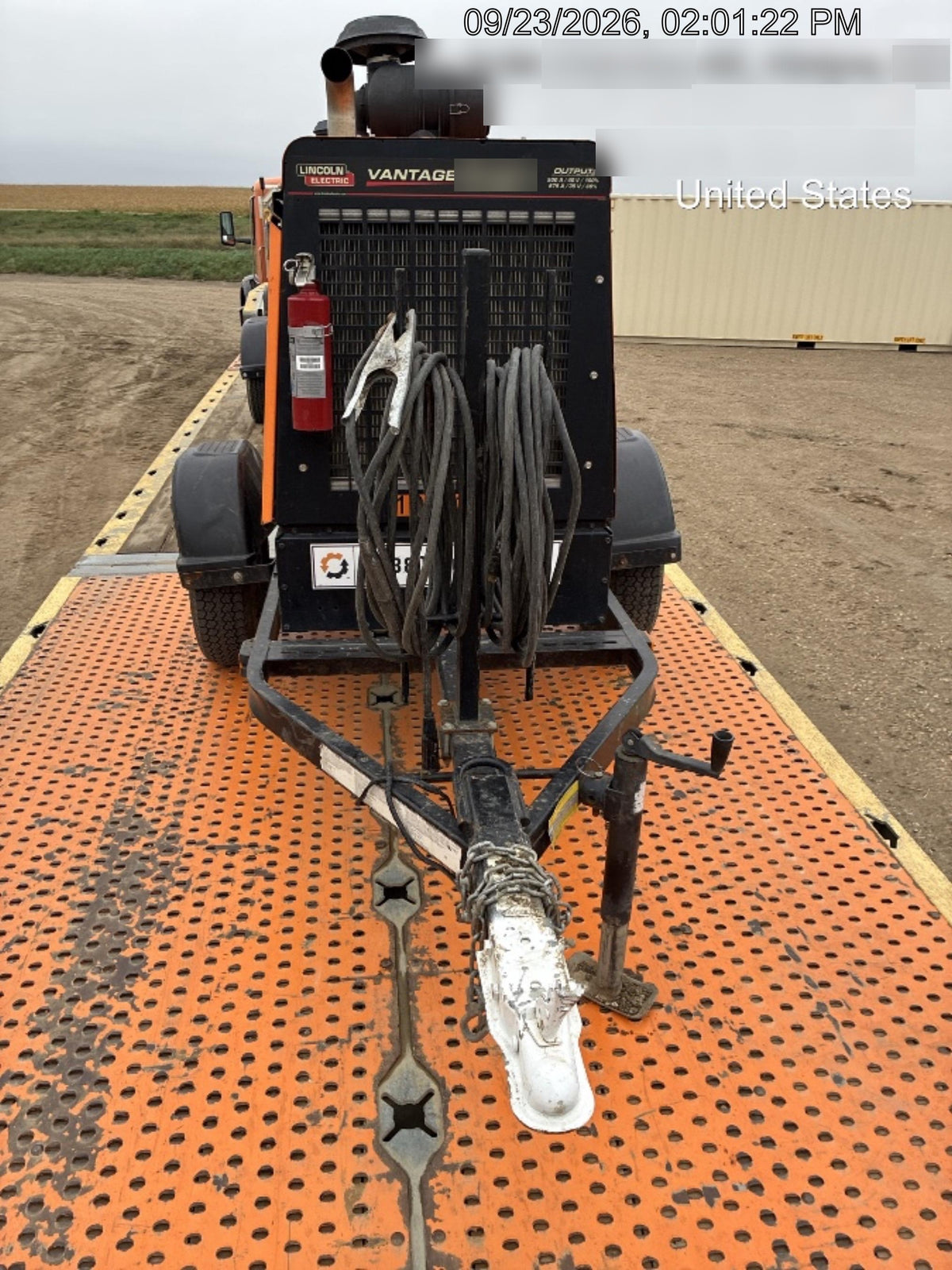 2021 Lincoln Electric Vantage 549X Ready Pak 3, ORANGE (includes trailer, cable rack, fender light kit)