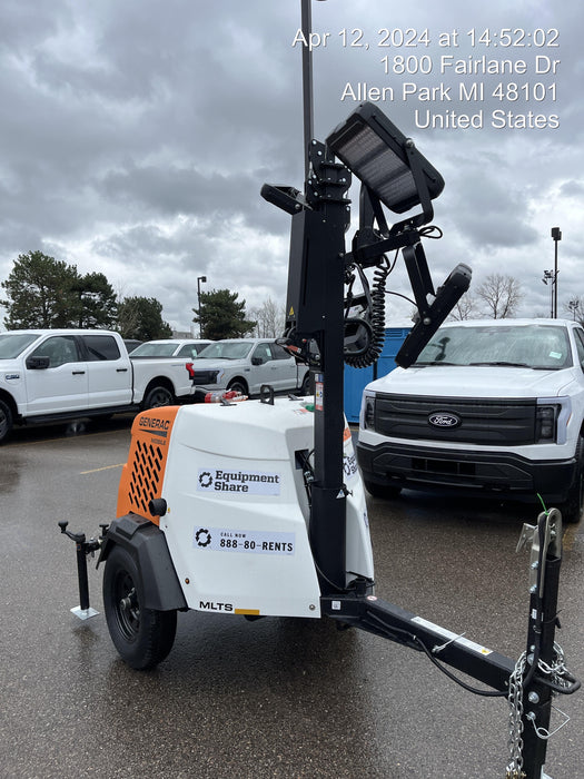 2024 Generac MLT2 Diesel, Flex Switch 120V Input, Powerzone Controller, 
(4) 320W LED Lights, 4kW Generator, 39.9 Gal Fuel Tank, 2" Ball, T3