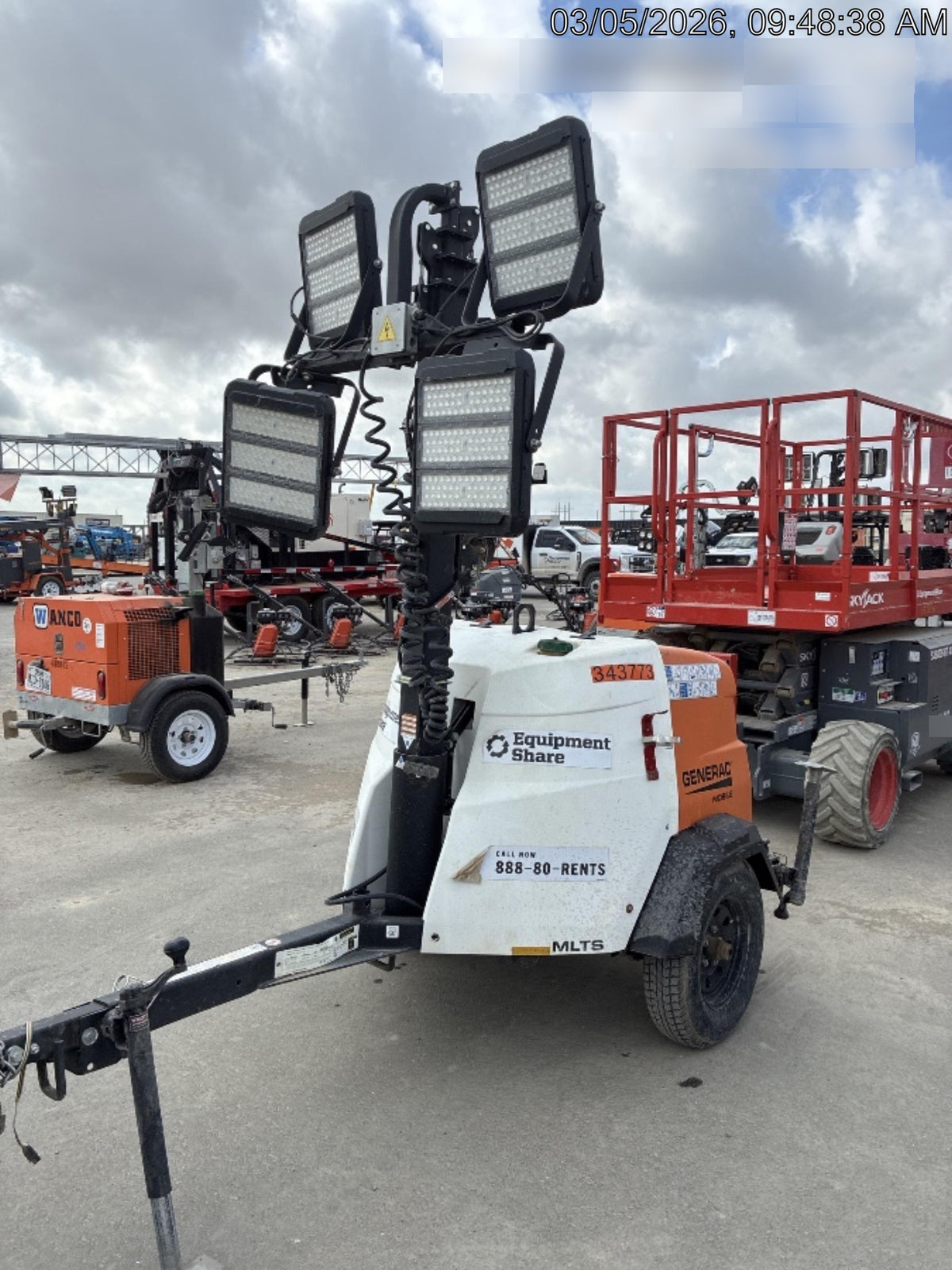 2023 Generac MLT2 Diesel, Flex Switch 120V Input, Powerzone Controller, (4) 320W LED Lights, 4kW Generator, 39.9 Gal Fuel Tank, 2" Ball, T3