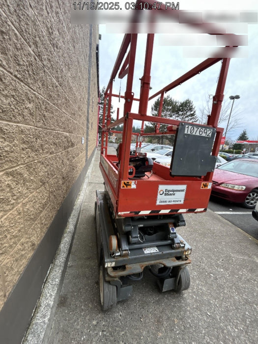 2020 Skyjack SJIII-3219 Solid NM Tires, Half height spring hinged entry gate, Dual Beacons, 800W Inverter