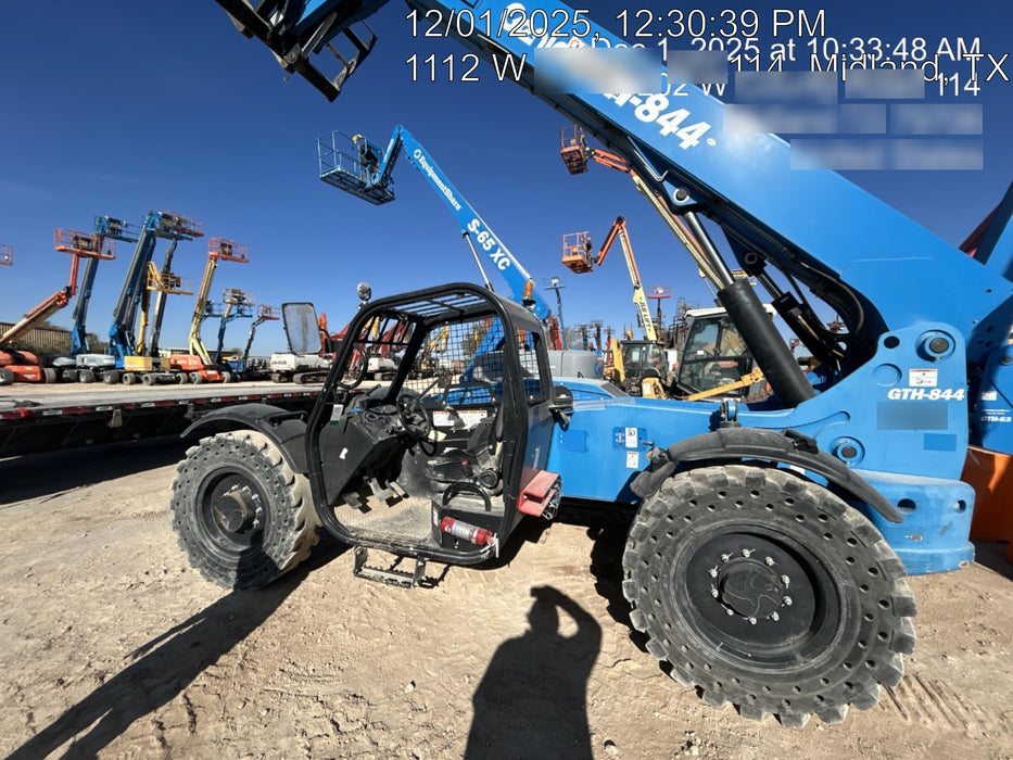 2018 Genie GTH-844 Genie GTH-844 w/Open ROPS, Solid Tires, beacon/work lights, 60" carriage/forks