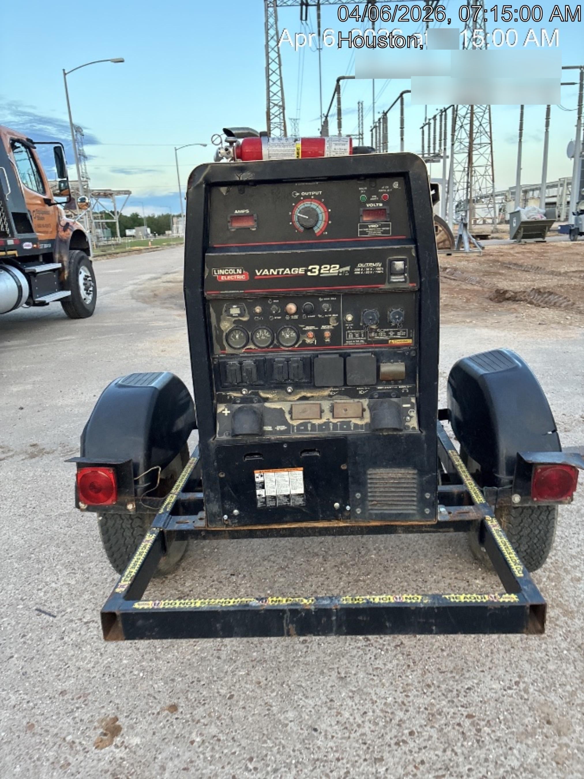 2019 Lincoln Electric Vantage 322 Ready-Pak 3, Two Wheel Trailer, Fender and Light Kit, Cable Rack