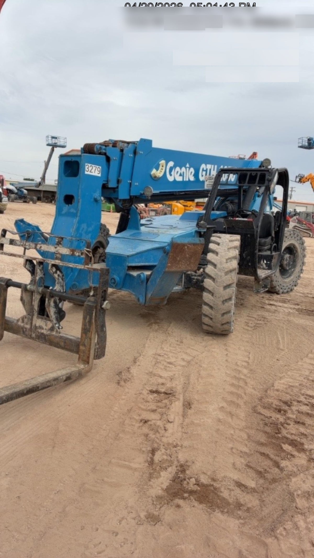 2017 Genie GTH-1056 Solid Tires, 60" carriage, Light Kit, Open ROPS
