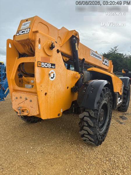 2020 JCB 509-42 Canopy, Solid Tires, Work Lights, Beacon, Aux Hydraulics, Back up Alarm, Lifting Eye, ES Decals