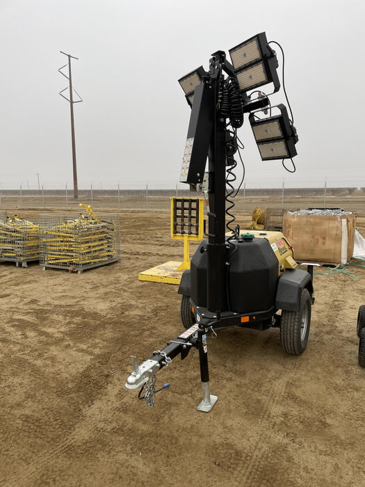 2022 Allmand NLV3GR (4) LED Light Fixture 350W, 23' Vertical Mast, 3kW Prime, Towable, ES Decals, T3