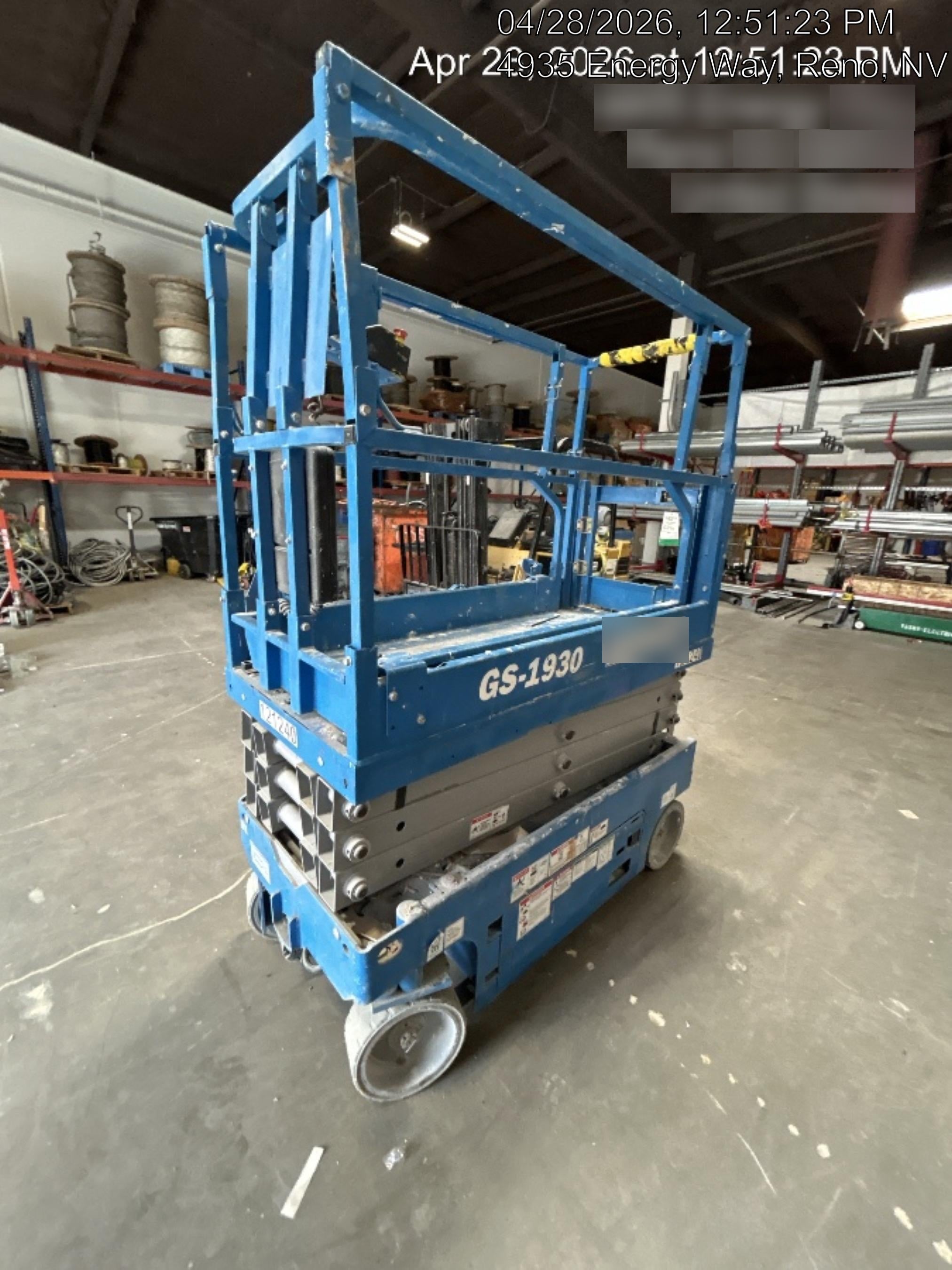 2020 Genie GS-1930 Solid Non Marking Tires, Beacon, Folding rails with half height swing gate, Telematics