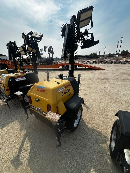 2021 Allmand NLV3GR (4) LED Light Fixture 350W, 23' Vertical Mast, 3kW Prime, Towable, Deep Sea L401, Leveling Jacks, Yanmar T4F 5.8hp