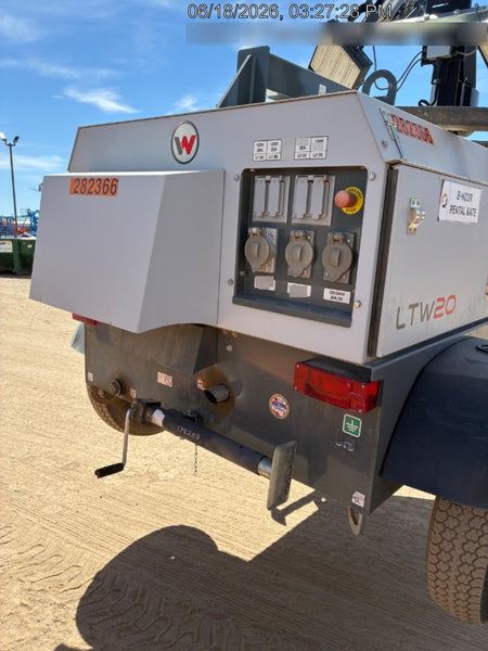 2022 Wacker Neuson LTW20Z1 Isuzu Dsl. Engine, 23' Mast, (4) 300W LED Lights, CWK, Programmable Dawn to Dusk, 360 Deg. Rotation, 57 Gal. Tank, Trailer Mounted