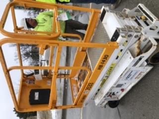 Custom Equipment HB-1430 Hy-Brid Scissor Lift
Platform capacity up to 670 lbs
Working height up to 20 ft
Weighs under 1,700 lbs
Non-marking wheels