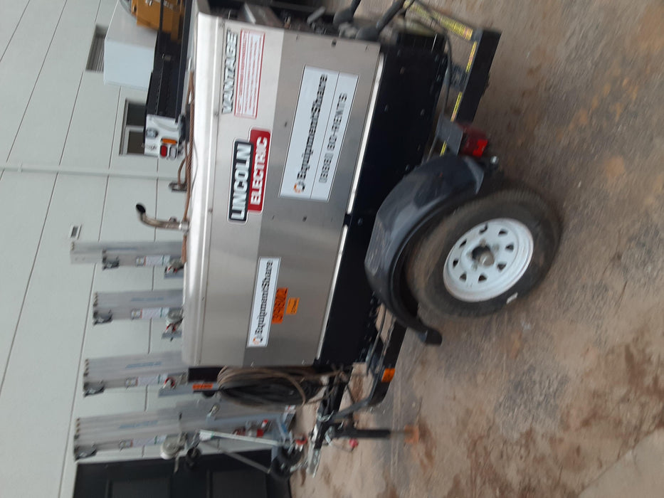 2019 Lincoln Electric Vantage 322 Welder Ready-Pak 3, Two wheel trailer, Fender and Light kit, Cable Rack