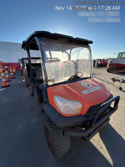 2020 Kubota RTV-X1140W-H 4WD utility cart -LED strobe -Windshield tempered glass -Plastic canopy -Wire harness kit -Backup alarm