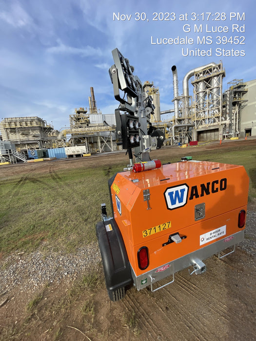 2023 Wanco WLTT-4MM4K Diesel, Deep Sea Controller, Shore Power Plug, Auto Start, (4) 350W LED Floodlights, 4kW Generator, 60 Gal Fuel Tank, 2" Ball, T3